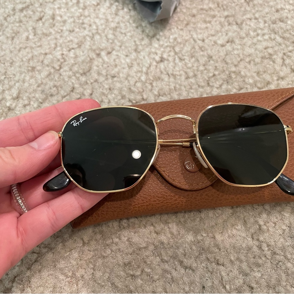 Ray-Ban Gold Frame Sunglasses